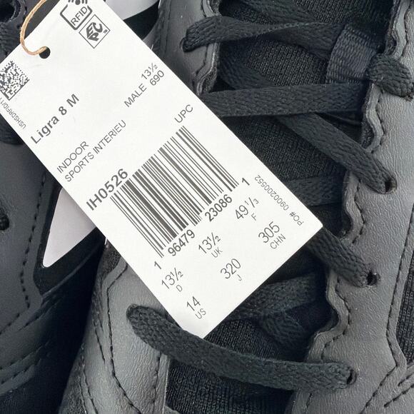 Adidas Men's Core Black Cloud White Ligra 8 Indoor Shoes Size 14 - Picture 8 of 12